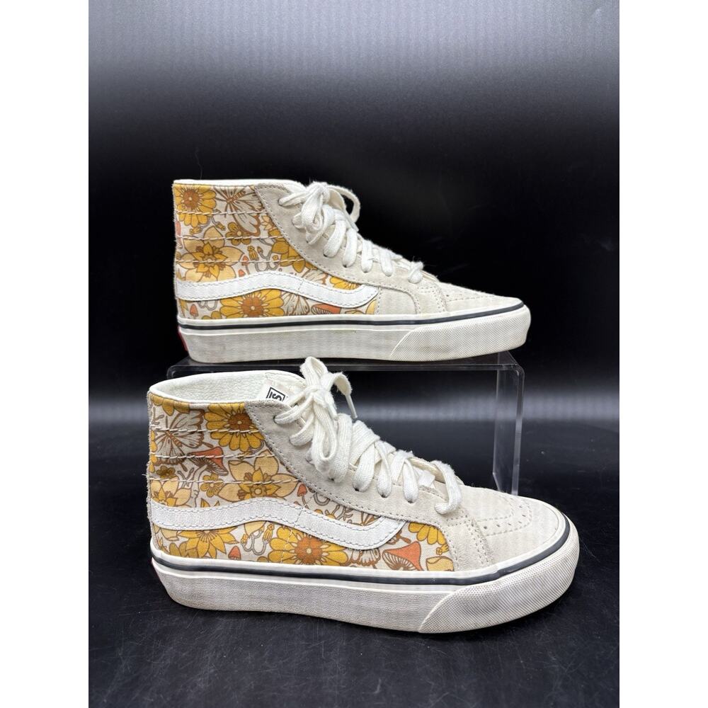 VANS Sk8-Hi Trippy Hippie Floral Mushroom Shoes Womens Size 5 Mens 3.5 NO INSOLE